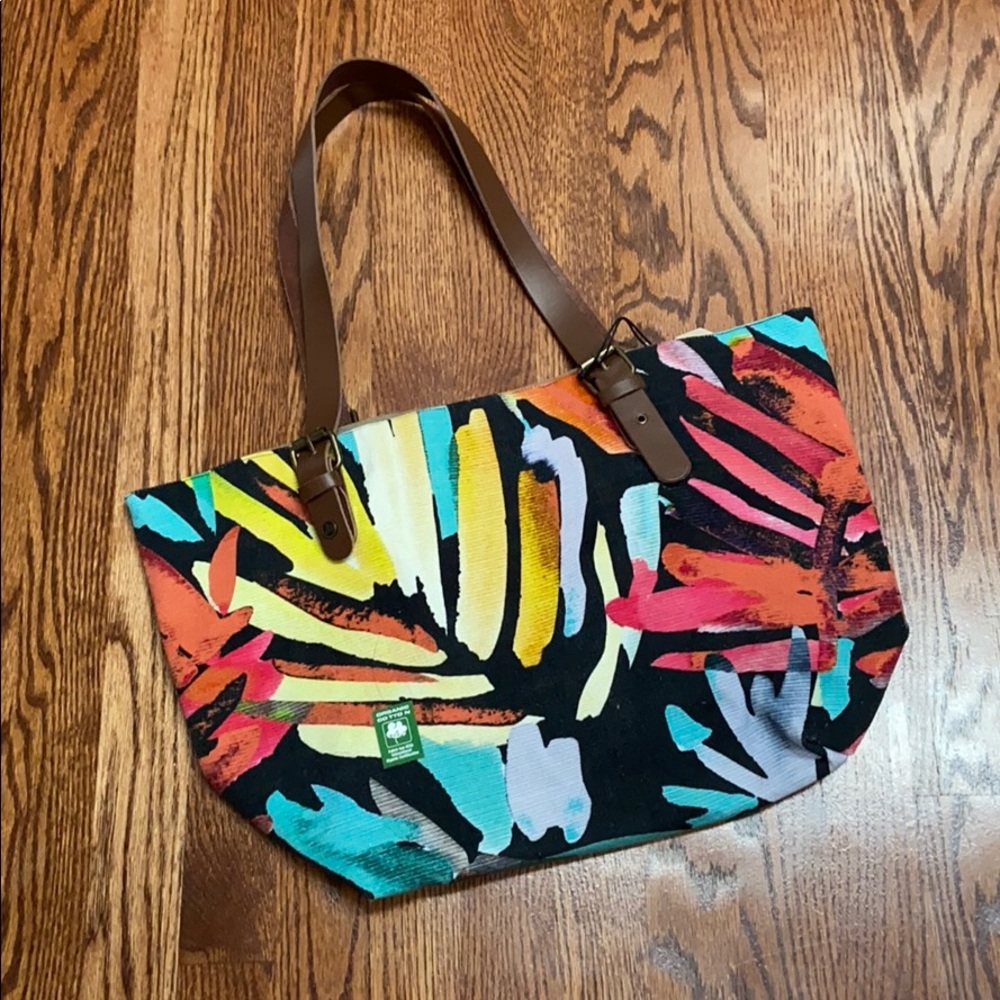 women's prana black la flora slouch medium tote